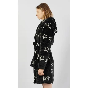 Dámsky župan krátky s kapucňou Hviezdy Dámsky župan krátky s kapucňou Hviezdy