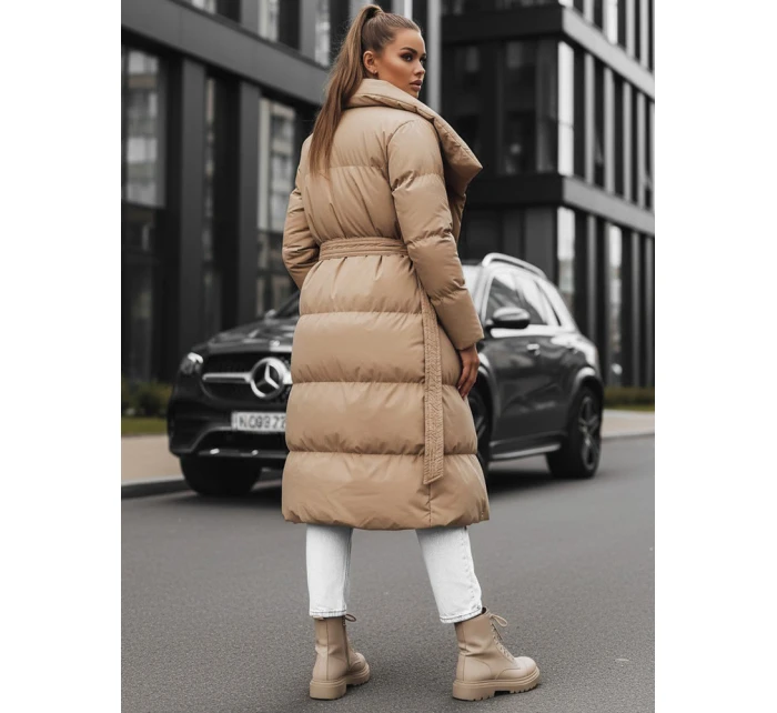 Dámský prošívaný kabát camel Dstreet model 21965742 - FashionStreet