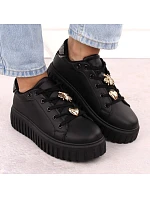 Dámska športová obuv na platforme čierna NEWS 4756