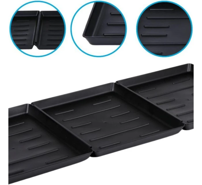 ODKAPÁVAČ NA TOPÁNKY DRŽIAK NA KVETY MISKA PRE DOMÁCE ZVIERATÁ ČIERNA 3 KS