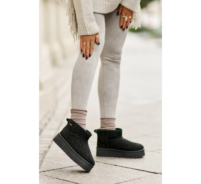 Sněhule se zdobením na platformě Big Star model 21676183 černé - Big Star Shoes Sněhule se zdobením na platformě Big Star model 21676183 černé - Big Star Shoes