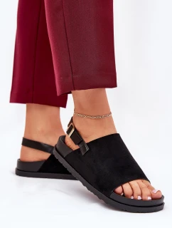 Dámské Sandály Z Eko Semiše Na Platformě Černé model 21687573 - Boto