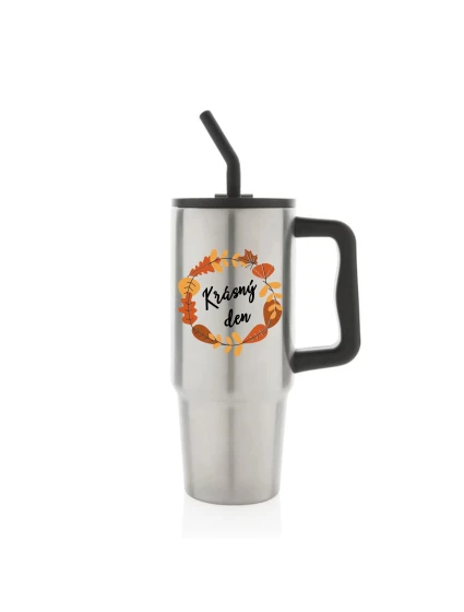 KRÁSNÝ DEN (PODZIM) - stříbrný cestovní termohrnek 900 ml