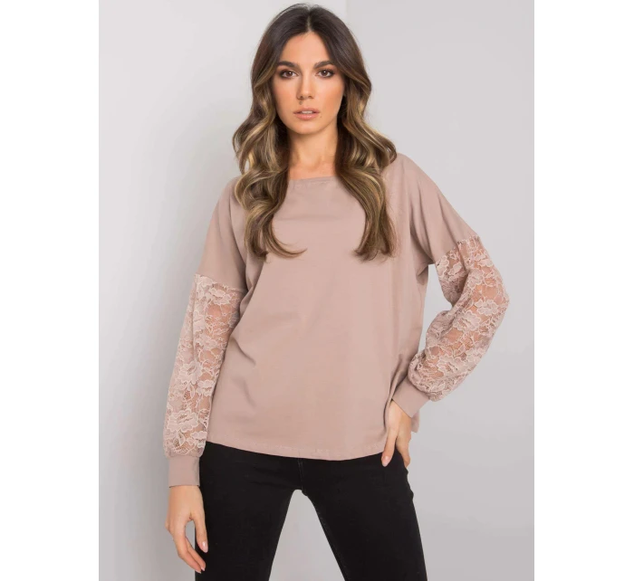 Dámska blúzka RV BZ 7342.03 Dark beige - Rue Paris Dámska blúzka RV BZ 7342.03 Dark beige - Rue Paris