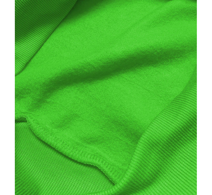 Zelená dámska tepláková mikina so sťahovacími lemami (W01-27)