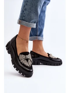 Lakované dámské mokasíny model 21647064 černé - Laura Messi