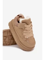 Dětské tenisky vyhřívané plyšovým kožíškem Béžové Mireen Dětské tenisky vyhřívané plyšovým kožíškem Béžové Mireen