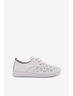 Dámske kožené topánky Acorn White Softie Semi