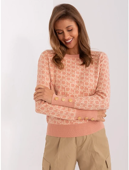 Sweter AT SW model 18987570 ciemny różowy - FPrice