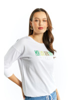 Monnari Tričká Dámske tričko s potlačou White