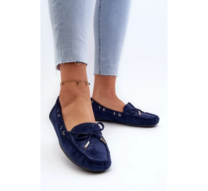 Dámske semišové mokasíny Navy Blue Si Passione