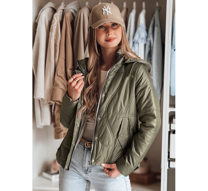 Dámska prechodná prešívaná bunda MARISSIA zelená FashionStreet TY4852