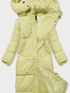 Dlhá žltá dámska zimná bunda (AG3-3031)