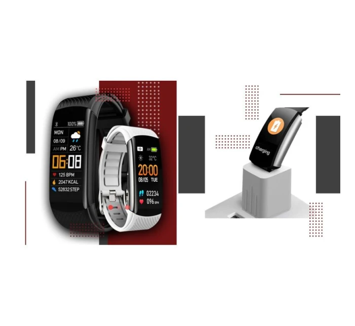 GIEWONT Smart hodinky čierno-biele 2 prúžky GW200-2 GIEWONT Smart hodinky čierno-biele 2 prúžky GW200-2