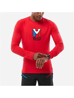 Pánské tričko MILLET Trilogy Wool Ts Ls M, červené