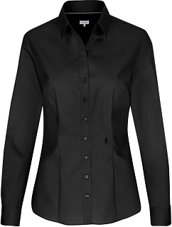Seidensticker Blouse Slim LSL Blúzka s dlhými rukávmi 78.0613 čierna