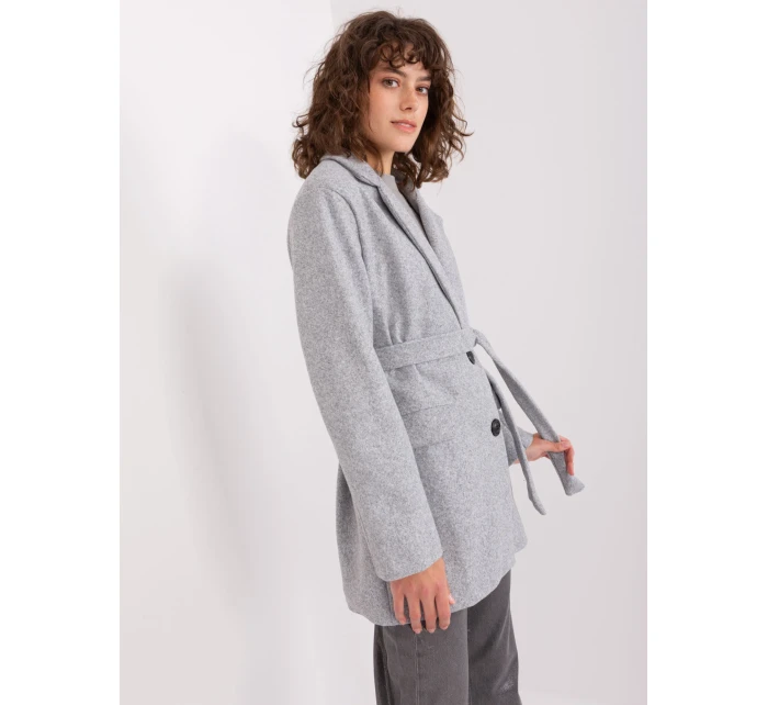 Płaszcz TW PL BI model 19014696 szary - FPrice Płaszcz TW PL BI model 19014696 szary - FPrice