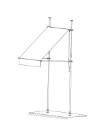 ZÁHRADNÁ MARKÍZA NA BALKÓN TERASU NASTAVITEĽNÁ 250X120CM