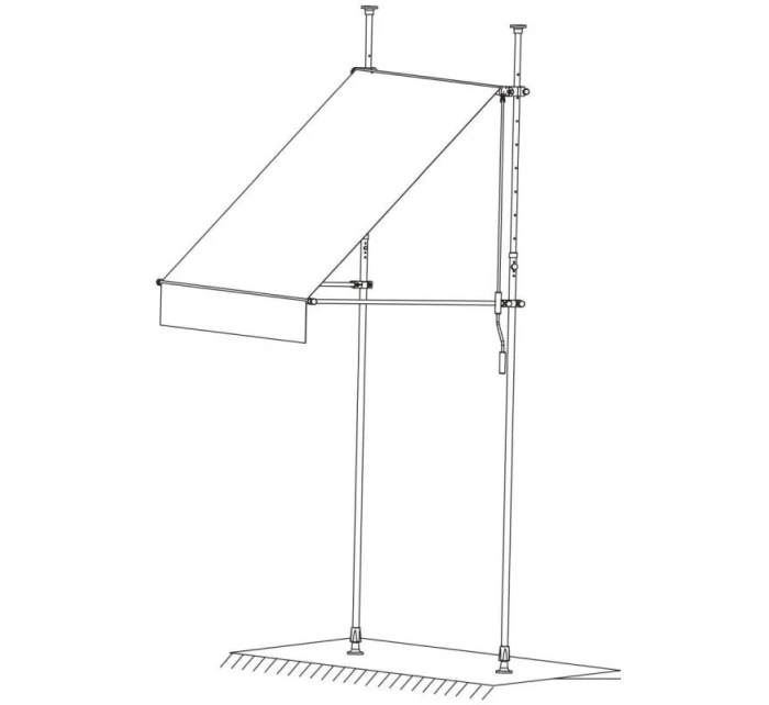 ZÁHRADNÁ MARKÍZA NA BALKÓN TERASU NASTAVITEĽNÁ 250X120CM
