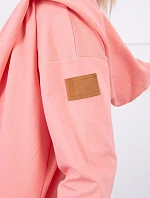 Dlhý kabát s kapucňou marhuľová