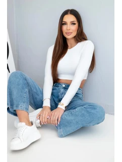 Dámske džínsy s vysokým pásom a širokými nohavicami