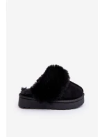 Kapcie Dziecięce Z Futerkiem Czarne Birasta