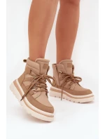 Dámské Botky Trapery Na Platformě Camel model 21705281 - Boto Dámské Botky Trapery Na Platformě Camel model 21705281 - Boto