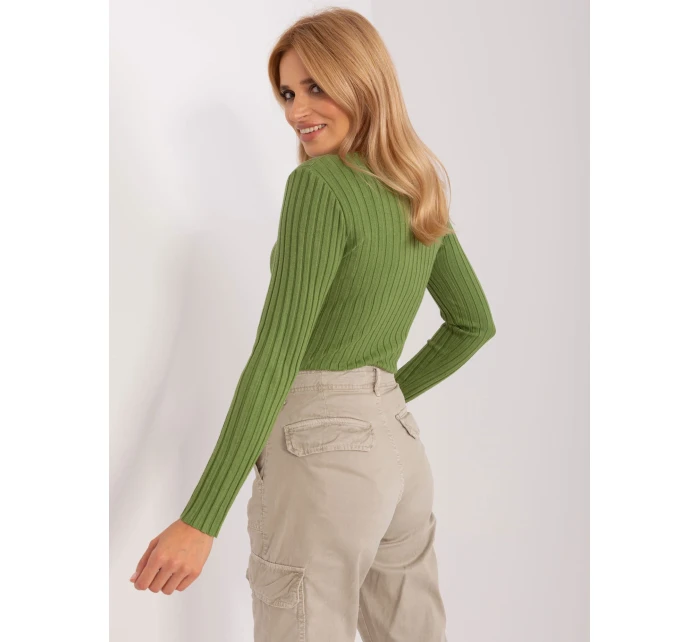 Sweter PM SW model 18900662 khaki - FPrice Sweter PM SW model 18900662 khaki - FPrice