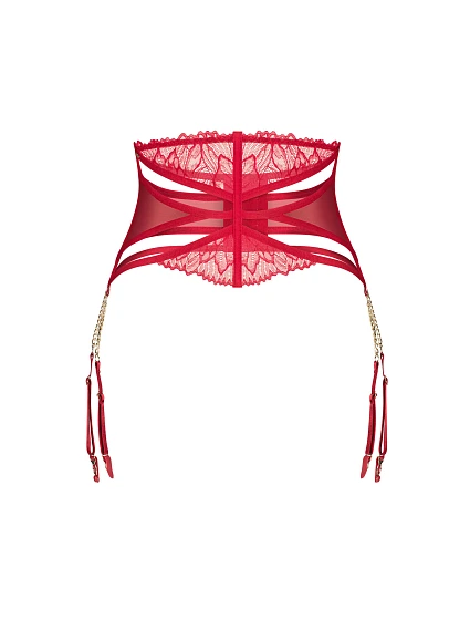 Dámský sexy podvazkový pás model 21494796 červený - Obsessive