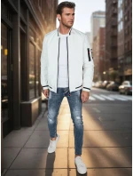 Pánská přechodná bunda bomber bílá Dstreet model 21986385 - FashionStreet