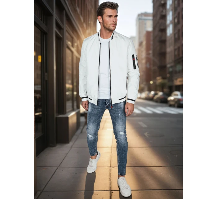 Pánská přechodná bunda bomber bílá Dstreet model 21986385 - FashionStreet