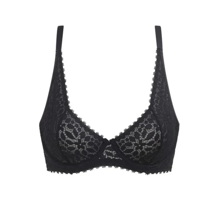 Dámska čipkovaná podprsenka DIM DAILY DENTELLE UNDERWIRE BRA - DIM - čierna