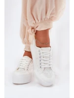 Dámské Krajkové Tenisky Big Star model 21690706 Bílé - Big Star Shoes Dámské Krajkové Tenisky Big Star model 21690706 Bílé - Big Star Shoes