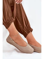 Semišové Dámské Baletky Big Star model 21690762 Béžové - Big Star Shoes