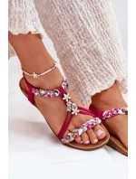 Sandały Damskie Płaskie Z Plecionymi Paskami I Przypinkami Artiker 56C1314 Fuksja Sandały Damskie Płaskie Z Plecionymi Paskami I Przypinkami Artiker 56C1314 Fuksja