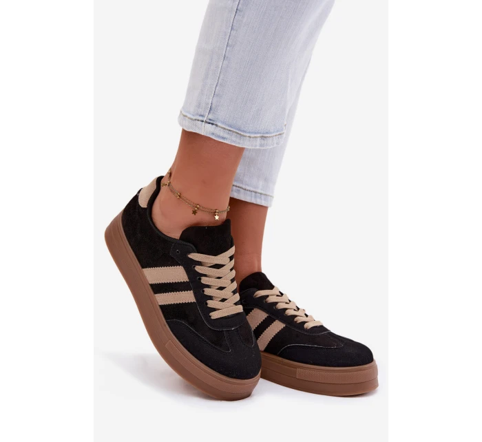 Dámské tenisky na platformě Černé model 21937656 - Boto Dámské tenisky na platformě Černé model 21937656 - Boto