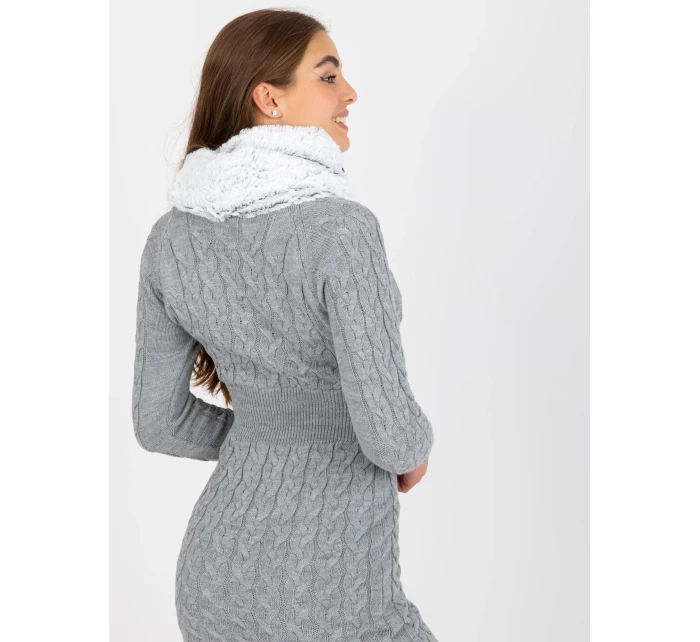 Tunelová šála AT KM model 21370637 bílá a černá - FPrice