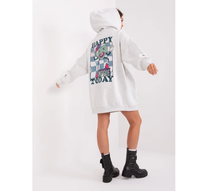 Mikina D10606BA02406D2 svetlo šedá Mikina D10606BA02406D2 svetlo šedá