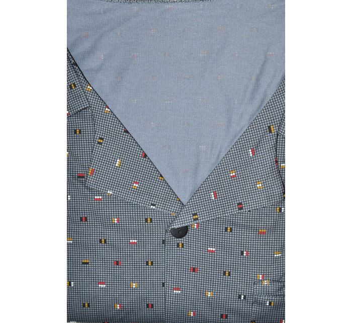 Pánske pyžamo bez zipsu 318/43 Sivé s potlačou - Cornette