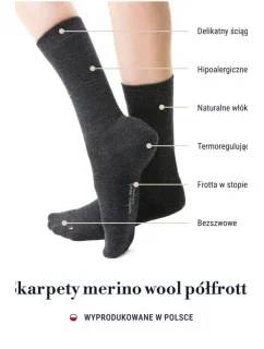 DÁMSKE PONOŽKY Z MERINO VLNY 130