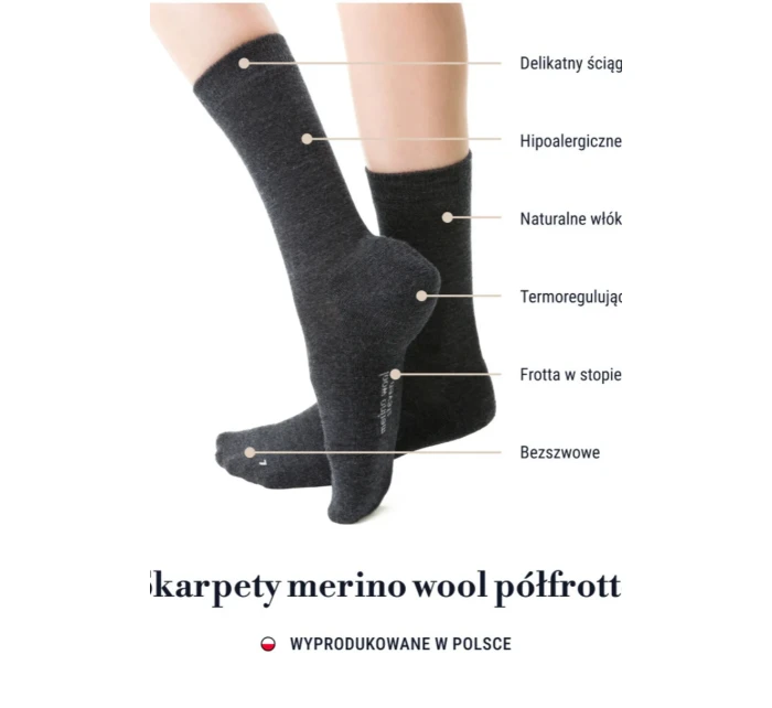 DÁMSKE PONOŽKY Z MERINO VLNY 130