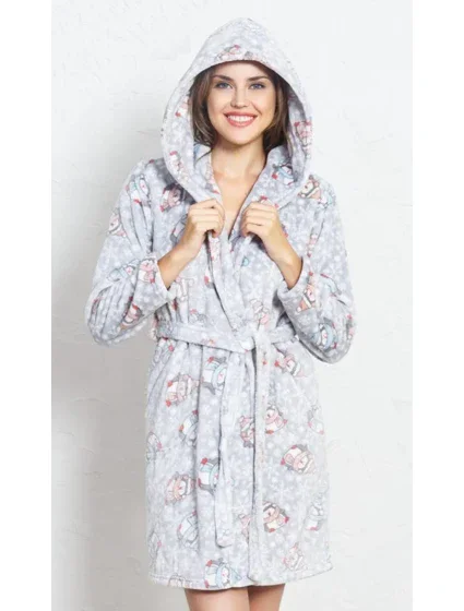 Dámský župan krátký s kapucí model 5446725 - Vienetta