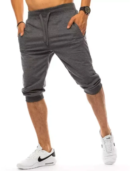 Pánské tmavě šedé teplákové šortky Dstreet model 21963423 - FashionStreet