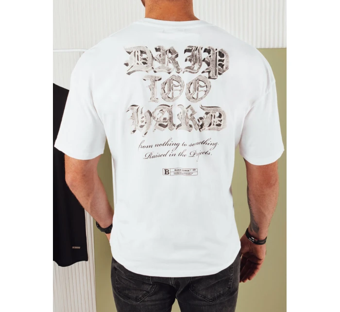 Pánské bílé tričko s potiskem Dstreet model 21973868 - FashionStreet