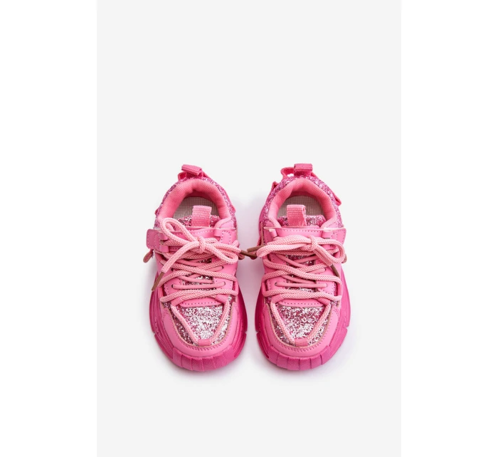 Dětské tenisky flitry růžové model 21673657 - Boto Dětské tenisky flitry růžové model 21673657 - Boto