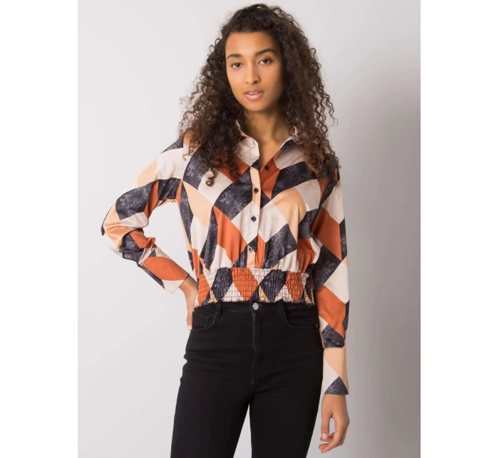 Blúzka DHJ BZ 15251.82 čierna a béžová Blúzka DHJ BZ 15251.82 čierna a béžová