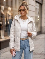 Dámska prešívaná prechodná bunda s kapucňou, sivá, FashionStreet TY5798 Dámska prešívaná prechodná bunda s kapucňou, sivá, FashionStreet TY5798