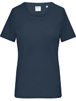 Dámské bio tričko s jemným žebrováním 02. navy model 22445956 - Daiber Dámské bio tričko s jemným žebrováním 02. navy model 22445956 - Daiber