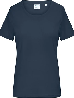 Dámské bio tričko s jemným žebrováním 02. navy model 22445956 - Daiber