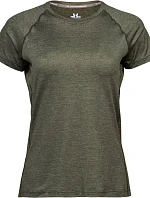 Tee Jays TJ 7021 Dámske športové tričko CoolDry 18.7021 olivovo melírované